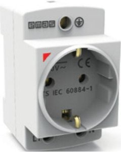 EMAS RAY TİPİ LEDLİ PANO TİPİ TOPRAKLI PRİZ GRİ EPREU2GL