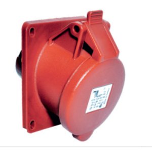 TP ELECTRIC YAYLI KAPAKLI EĞİK MAKİNA PRİZİ CEE 5X16A IP44