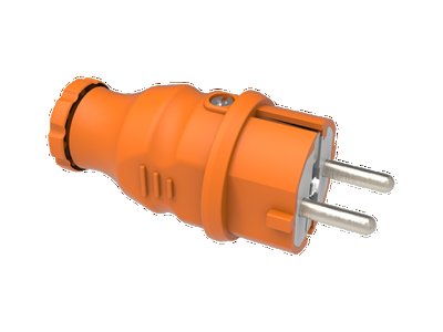 BEMİS 1X16A 220V TURUNCU KAUÇUK DÜZ FİŞ