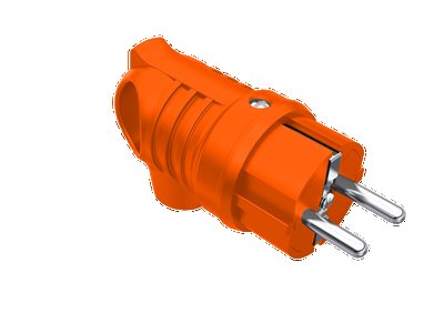 BEMİS 1X16A 220V TURUNCU KAUÇUK KULPLU EĞİK FİŞ