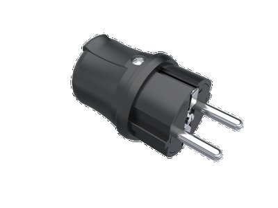 BEMİS 220V 16A POLYAMID 6,SİYAH PLASTİK DÜZ FİŞ