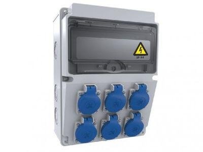 BEMİS PRİZLİ KOMBİNASYON KUTUSU-1/16A 220V 6ADET ÖN