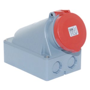 TP ELECTRIC YAYLI KAPAKLI DUVAR PRİZİ EĞİK 5X63A IP44