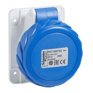 SCHNEIDER ELECTRIC PKY16G723 3X16A MONOFAZE 2P+T IP67 HIZLI DÜZ MAKİNE PRİZİ