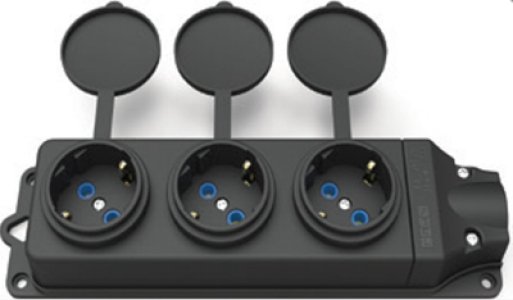 EMAS KAUÇUK 1X16 ÜÇLÜ GRUP PRİZ EKS116PG3