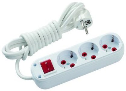 SCHNEIDER ELECTRIC ÜÇLÜ 2 MT KABLOLU GRUP PRİZ ANAHTARLI