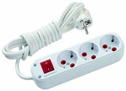 SCHNEIDER ELECTRIC ÜÇLÜ 3 MT KABLOLU GRUP PRİZ ANAHTARLI