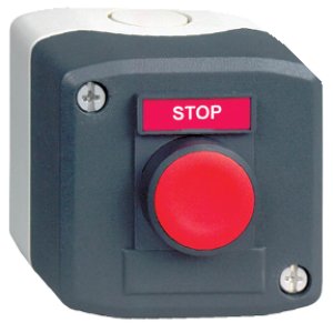 SCHNEIDER ELECTRIC KOYU GRİ İSTASYON 1 KIRMIZI SIVA ALTI BUTON ÇAP 22 YAYLI DÖNÜŞ 1NA "STOP"