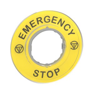 SCHNEIDER ELECTRIC MARKED LEGEND ÇAP60 FOR EMERGENCY STOP EMERGENCY STOP/LOGO ISO13850