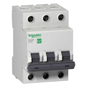 EZ9F34340 SCHNEIDER ELECTRIC ANAHTARLI OTOMATİK SİGORTA EASY9 MCB 3P 40A C TİPİ 4,5KA 400V