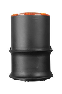 ACK AG56-06050 GU10 Turuncu Cam Siyah Bahçe Duvar Apliği