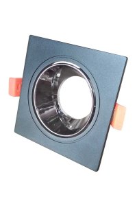 ACK AH03-07031 Reflektörlü Siyah Kare Spot Kasası