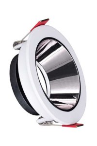 ACK AH03-07230 Platin Silver Beyaz Yuvarlak Spot Kasası
