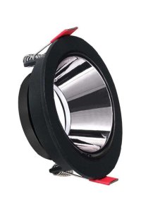 ACK AH03-07231 Platin Silver Siyah Yuvarlak Spot Kasası