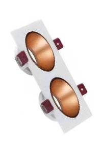 ACK AH03-07320 Rose Gold Beyaz Çift Kare Spot Kasası