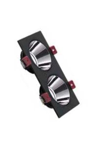 ACK AH03-07331 Platin Silver Siyah Çift Kare Spot Kasası