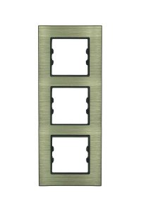 Asfir Schneider Asfora Üçlü Bronz Anahtar Priz Çerçevesi