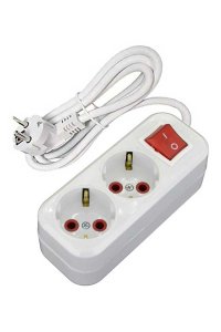 Ayka 77 201 02 2 Metre İkili Anahtarlı Klemensli Grup Priz