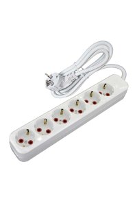 Ayka 77 600 03 3 Metre Altılı Topraklı Klemensli Grup Priz