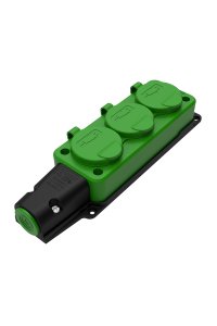 Bemis BV1-1402-3613 IP54 Yeşil Monofaze Kauçuk 3lü Grup Priz