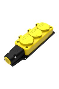 Bemis BV3-1402-3613 IP54 Sarı Monofaze Kauçuk 3lü Grup Priz