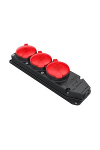 Byes BY10-308 3lü 3X25A.3P+E 380V Kauçuk Trifaze Plastik Grup Priz