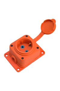 Bylion 1KMP-O IP44 1x16A Tekli Kauçuk Duvar Prizi