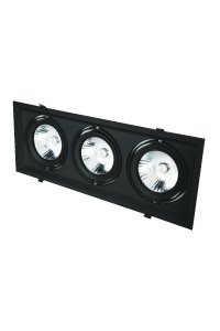 Cata CT-5505 Üçlü Siyah Kasa HaloSpot Led Spot Kasası
