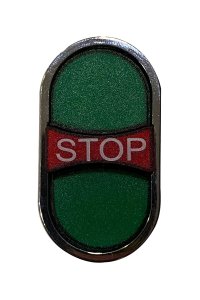 Emas BDB30YY Çift Stoplu Yeşil Buton