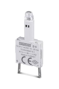 Emas D5 24V AC/DC D Serisi Beyaz Ledli Kumanda Butonu