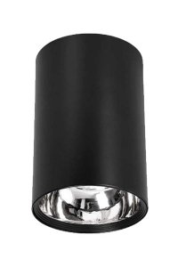 Global KDA915 GU5.3-10 Fırat Yuvarlak Siyah Krom Sıva Üstü Spot Kasası