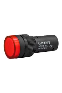 Gwest 16-24V-K 24V 16mm Kırmızı Ledli Sinyal Lambası