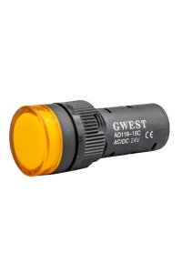 Gwest 16-24V-S 24V 16mm Sarı Ledli Sinyal Lambası