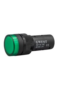 Gwest 16-24V-Y 24V 16mm Yeşil Ledli Sinyal Lambası