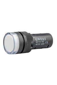 Gwest 16-B 220V 16mm Beyaz Ledli Sinyal Lambası