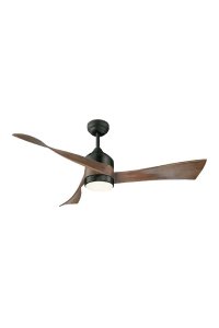 Kaşkar Taflan D52091 35W 132 cm ABS Mat Siyah 3 Kanatlı Uzaktan Kumandal Lambalı Tavan Vantilatörü