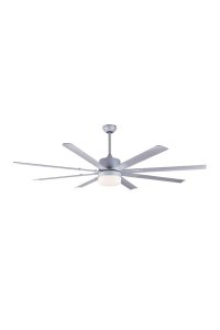 Kaşkar Taflan F60200 60W 304cm ABS Gri 8 Kanatlı Uzaktan Kumandalı Lambalı Tavan Vantilatörü