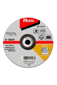 Makita D-18839 25 Adet 180x2mm İnce Bombeli Düz Flex