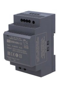 Mean Well DDR-60G-12 60W DIN Ray Tek Çıkış DC/DC Dönüştürücü