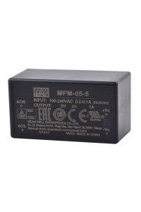 Mean Well MPM-05-5 5V DC 1A Medikal Kapsüllü Güç Kaynağı