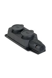 Mete Enerji 404005 1x16A 2P+E 220-240V IP44 İkili Kauçuk Grup Priz