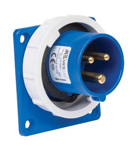 Mete Enerji 406203V 2P+E IP67 Cee Norm Düz Makine Fişi
