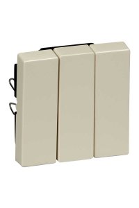 Schneider 3lü Artec/Antique Krem Komütatör Tuş Kapağı