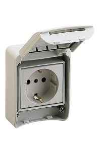 Schneider 81141 2P+E 10/16A 250V IP65 Sıva Üstü Alman Priz