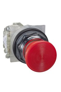 Schneider 9001KR9R94H13 Kırmızı Mantar Kafalı Basmalı Buton