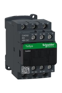 Schneider CAD32ED Tesys D 48V DC 3NA+2NK Yardımcı Kontaktör