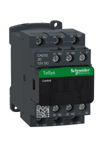 Schneider CAD32JD Tesys D 12V DC 3NA+2NK Yardımcı Kontaktör
