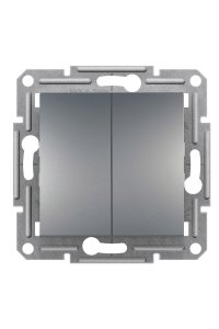 Schneider EPH1100362 Asfora Çelik 2li Liht Buton Anahtar