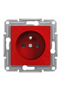 Schneider EPH2870442 Asfora Kırmızı Çerçevesiz UPS Priz