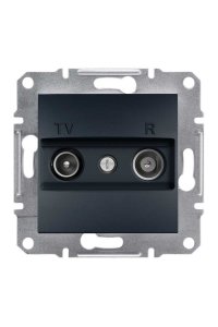 Schneider EPH3300371 Asfora 8Db Antrasit Geçişli TV/R Prizi